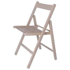 Wellhome Bas Chair In Beech Wood Finish 43x47x79 Cm Beige