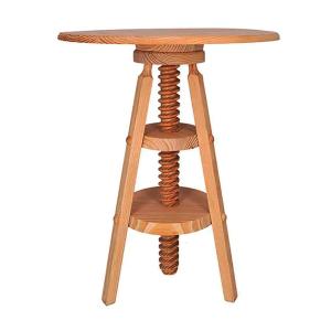 Wellhome Swivel Table In Pine Wood Finished In Varnish 59.5…