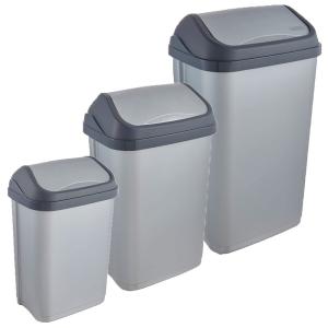 Keeeper Swantje Collection 10/25/45l Waste Bin 3 Units Zilv…
