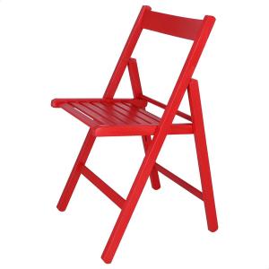 Wellhome Bas Chair In Beech Wood Finish 43x47x79 Cm Rood