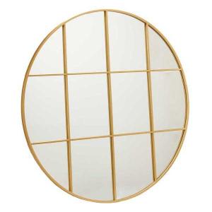 Gift Decor Round Metal 100x2.5x100 Cm Wall Mirror Goud