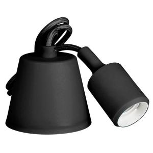 Edm Silicone Pendant Lamp 60w 1 M Zwart