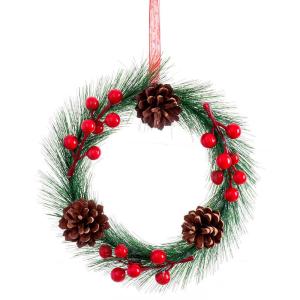 Juinsa Wreath For Doors And Decoration Holly Branches 20 Cm…