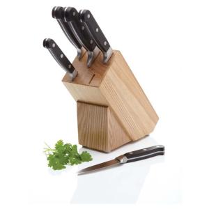 Masterclass Wood Storage Knives Set Bruin