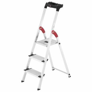 Hailo Easyclix 5_8813-001 3 Steps Aluminum Ladder Zilver