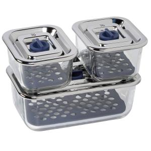 Wmf Set Of Glass Containers 3 Pieces Zilver