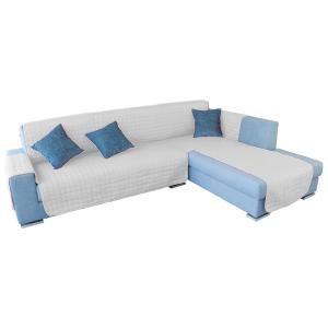 Wellhome Elegant Wh0357 Sofa Cover Wit,Blauw