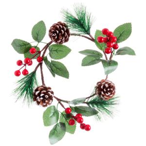 Fantastiko Christmas Wreath Branches And Pine Cones 25 Cm R…