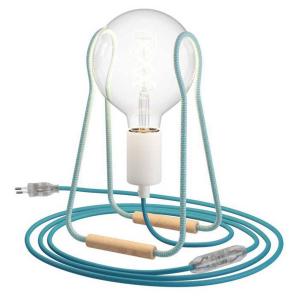 Creative Cables Taché Metal Lamp With Light Bulb Blauw