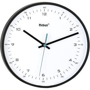 Mebus 16287 Quartz Clock Zwart