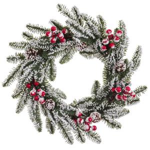Juinsa Snowy Christmas Door And Decoration Wreath 35 Cm Vee…