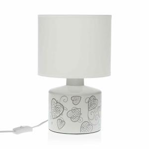 Versa Cozy Hearts Ceramic 22.5x35x22.5 Cm Table Lamp Transp…