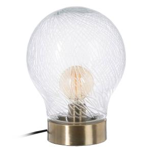Bigbuy Home Crystal Metal 23x23x30 Cm Table Lamp Transparant