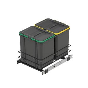 Emuca Lower 2x16l Automatic Recycling Bin Transparant