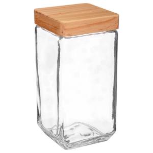 Five Glass Square Jar 2l Transparant