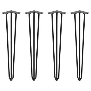 Emuca Hairpin Legs Of 3 Rods For Table Zilver