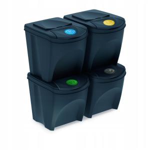 Prosperplast Sortibox Recycling Bins 100l 4 Units Grijs