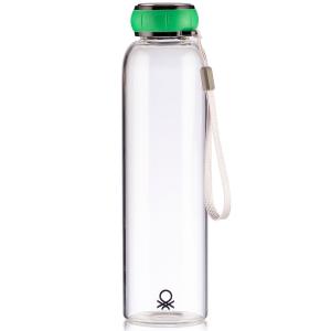 Benetton 550 Ml Borosilicate Bottle Transparant,Groen