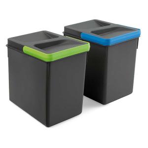 Emuca Recycle 2x6l Trash Can 2 Units Zilver