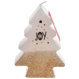Generico Christmas Tree Candle Glitter 10x7 Cm Transparant