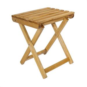 Wellhome Stool Made Of Wood Oil Finish 33x25x36 Cm Bruin