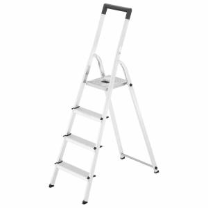 Hailo L40 Easyclix 5_8944-001 4 Steps Aluminum Ladder Zilver