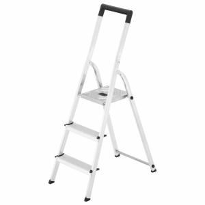 Hailo L40 Easyclix 5_8943-001 3 Steps Aluminum Ladder Zilver