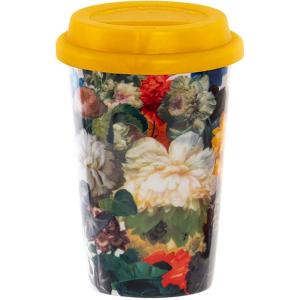Item Ceramic Glass With 400ml 2 Assorted Floral Lid Veelkle…