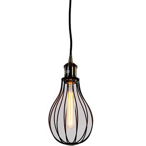 Edm Vintage 32104 E27 60w Hanging Lamp Zwart