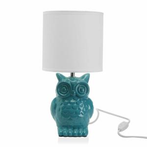 Versa Ceramic 16x16x32.5 Cm Table Lamp Blauw