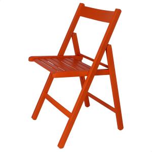 Wellhome Bas Chair In Beech Wood Finish 43x47x79 Cm Oranje