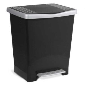 Tatay Milenium 23l Trash Can With Foot Pedal Zwart
