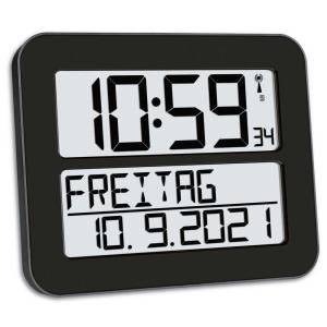 Tfa Dostmann Timeline Max Radio Controlled Clock Zwart