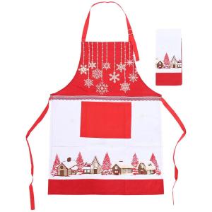 Item Christmas Cotton Kitchen Apron And Cloth Set Assorted…
