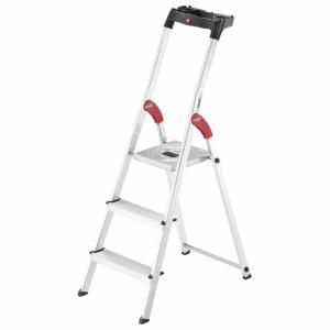 Hailo L60 Easyclix 3 Steps Aluminum Ladder Zilver