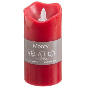 Juinsa Led Candle With Movement 7.5x15 Cm Rood