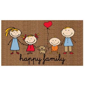 Duett Happy Family 40x70 Cm Doormat Bruin