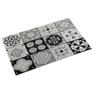 Versa Mosaic Polyester 50x2x80 Cm Carpet Zwart,Grijs