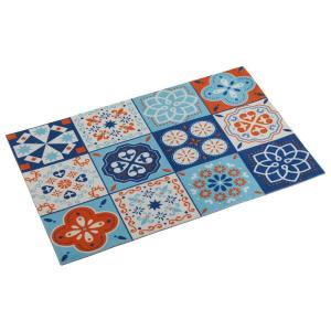 Versa Mosaic Org Polyester 50x2x80 Cm Carpet Blauw