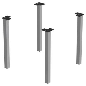 Emuca Square Legs For 50x50 Mm Table Zilver