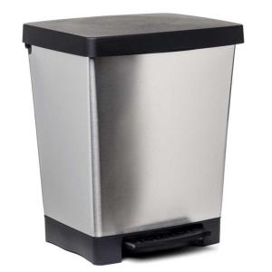 Tatay Cubki 23l Trash Can With Foot Pedal Zilver