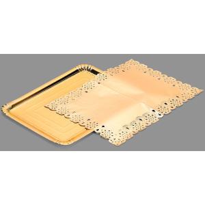 Best Products Green Rectangular Tray Bag 25x34 Cm Goud
