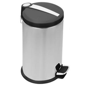 Confortime Metal Junk Bucket With 30l Pedal Zilver