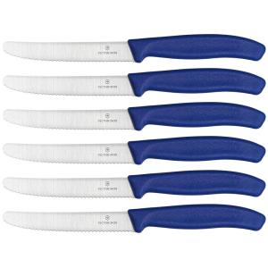 Victorinox Swiss Classic Table Knife 6 Pices Blauw,Zilver