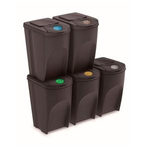 Prosperplast Sortibox Recycling Bins 175l 5 Units Grijs