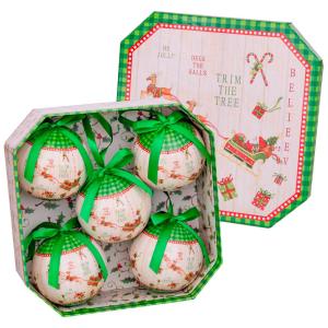 Fantastiko Box Decorated With 5 Christmas Balls Sleigh 70 M…
