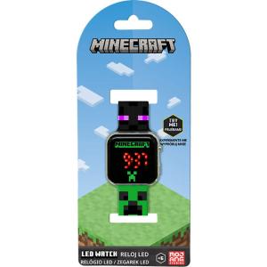 Kids Licensing Minecraft Led Clock Transparant