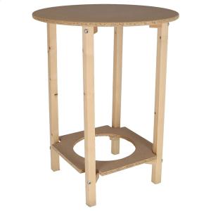 Wellhome Round Gazte Stretcher Table Finish Without Varnish…