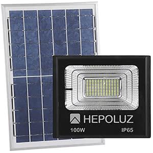 Hepoluz Led With Exterior Solar Panel 100w 6000k Floodlight…