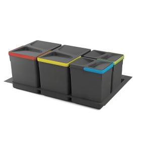 Emuca Set Of Containers With Recycle Base For Kitchen Drawe…